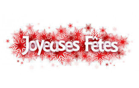 Pas de cours du lundi 22 décembre 2025 inclus au samedi 3 janvier 2026 inclus